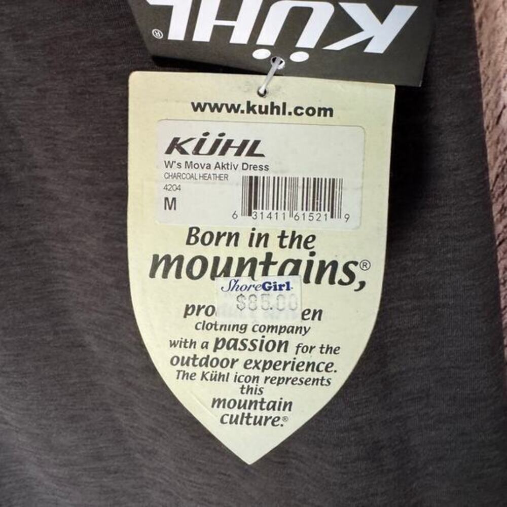 Kuhl Dress Mova Aktiv Gray Medium Built in Bra NWT Summer Hiking Outdoors - Picture 8 of 8